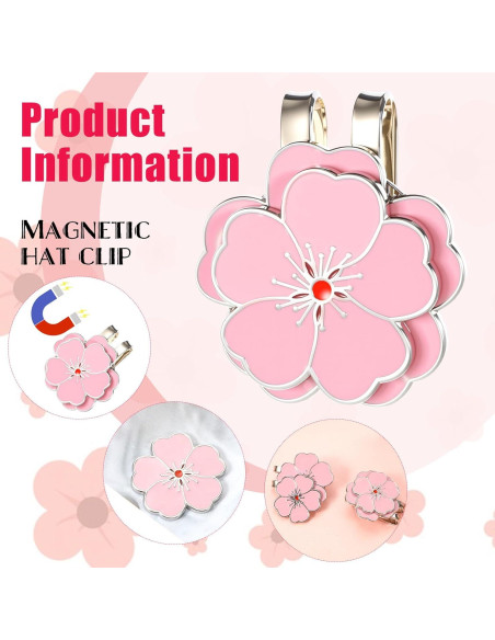 Clip Magnético para Gorra de Golf Hpmjz Rosa 2 Pcs Decorativo