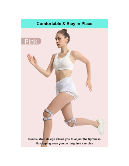 Férula para Rodilla SUJAYU Rosa Ajustable para Alivio de Dolor