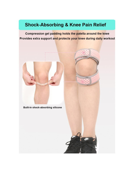 Férula para Rodilla SUJAYU Rosa Ajustable para Alivio de Dolor