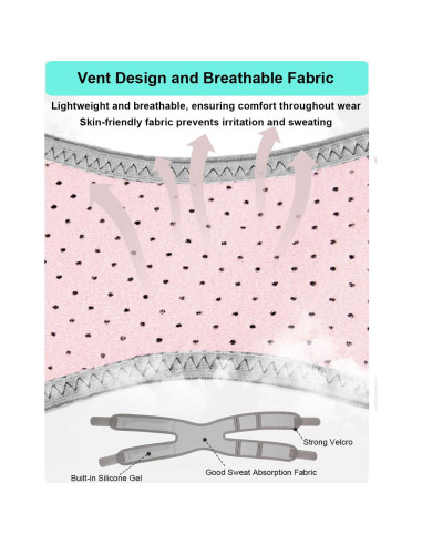 Férula para Rodilla SUJAYU Rosa Ajustable para Alivio de Dolor