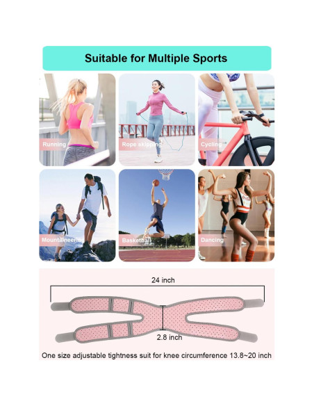 Férula para Rodilla SUJAYU Rosa Ajustable para Alivio de Dolor