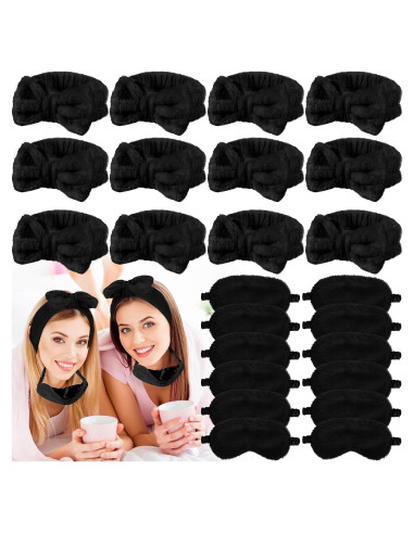 Conjunto de Spa Jexine 24 Pcs: Bandas y Máscaras Negras