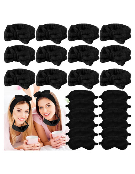 Conjunto de Spa Jexine 24 Pcs: Bandas y Máscaras Negras