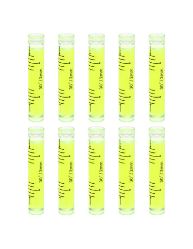 Nivel de Burbuja Cilíndrico Mini HARFINGTON 10pcs 9x5cm PMMA