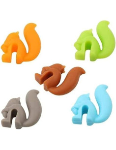Set de 10 Soportes para Bolsa de Té Ardilla Silicona Dreamxue 2