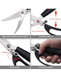 Tijeras de Cocina Genérico 21 cm Acero Inoxidable Multiusos 2