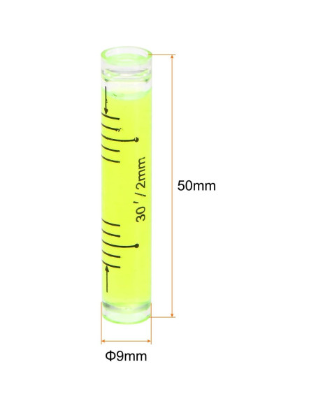 Nivel de Burbuja Cilíndrico Mini HARFINGTON 10pcs 9x5cm PMMA