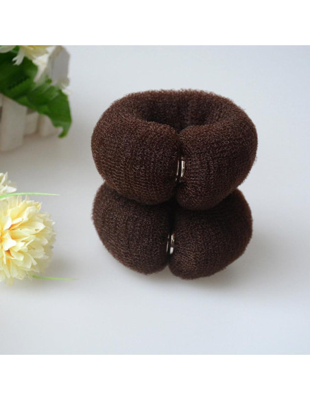 2 Anillos de Donut para Moño de Cabello VANTOBEST 20cm