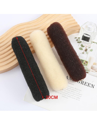 2 Anillos de Donut para Moño de Cabello VANTOBEST 20cm