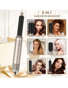 Cepillo Secador 6 en 1 Yitrust 60000RPM Champán 2