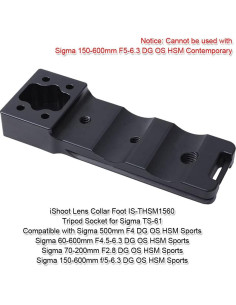 Base de Montaje en Trípode iShoot para Lentes Sigma 150-600mm 2