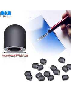 Zonon 30 Puntas de Estilógrafo de Silicona para Pantallas Táctiles 2