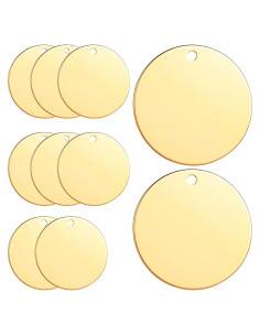 Etiquetas Metálicas en Blanco STOBOK 10 Pcs 2.99 cm para Joyería