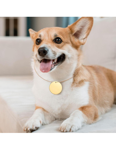 Etiquetas Metálicas en Blanco STOBOK 10 Pcs 2.99 cm para Joyería