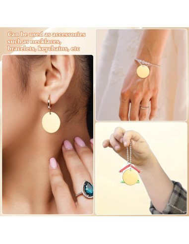 Etiquetas Metálicas en Blanco STOBOK 10 Pcs 2.99 cm para Joyería