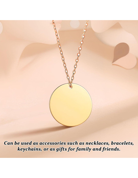 Etiquetas Metálicas en Blanco STOBOK 10 Pcs 2.99 cm para Joyería