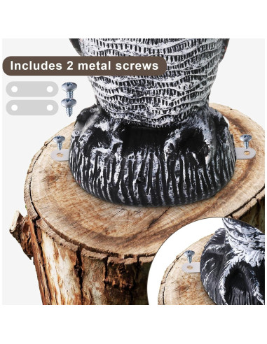 Disuasores de Aves Qualirey 2 Pcs Búho Falso con Luz