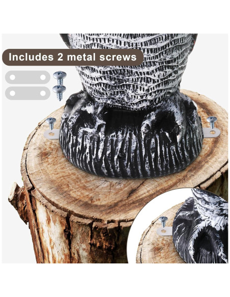 Disuasores de Aves Qualirey 2 Pcs Búho Falso con Luz
