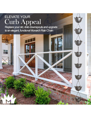 Cadena de Lluvia de Loto Monarch 2.6 m Aluminio Pewter