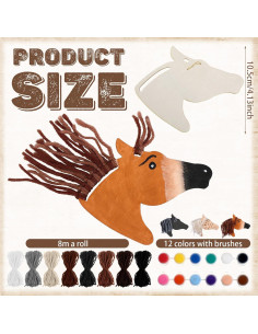 Kit de Manualidades Geelin 24 Piezas Caballo Madera DIY 2
