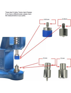 Kit de Broches a Presión de 10mm Hobby Trendy - 4 Piezas 2