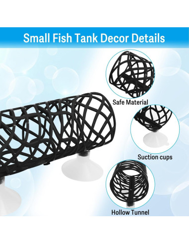 Escondite y Hamaca para Peces Betta Hamiledyi Negro 10x7cm