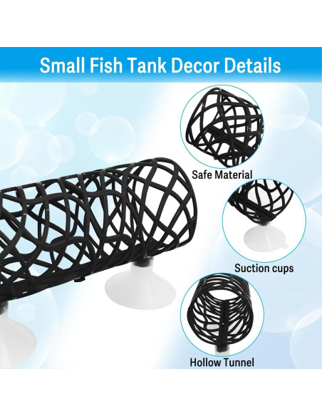 Escondite y Hamaca para Peces Betta Hamiledyi Negro 10x7cm