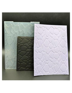 Plantilla de Embosado 3D de Plástico A6 Textura Piedra