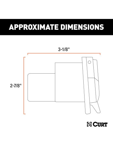 Conector de cuchilla RV 7 vías CURT 55415 para socket USCAR