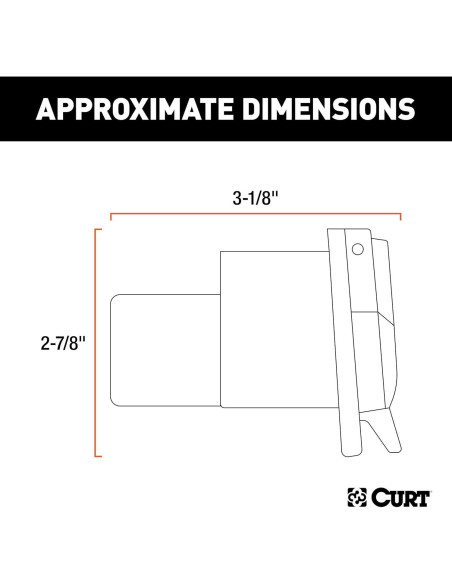 Conector de cuchilla RV 7 vías CURT 55415 para socket USCAR