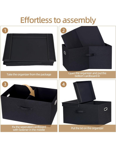 Organizador de Maletero BinWhiz 70L Plegable 59.4x39.9x29.9cm Negro