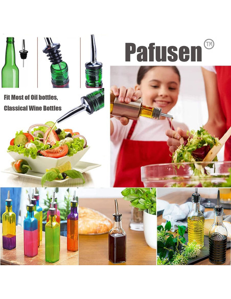 Pafusen 6 Vertedores de Botellas de Licor Acero Inoxidable Dorado