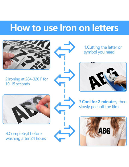 Letras Termoadhesivas LUHIMO 352 Piezas 2 Pulgadas Coloridas