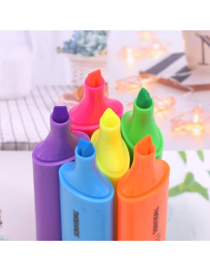 Marcadores Fluorescentes TWOHANDS Punta Cincel 6 Colores 2