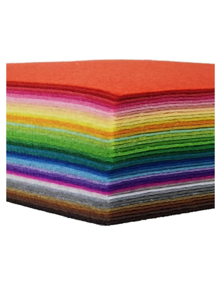 42 Piezas de Fieltro Acrílico 10x10cm Colores Variados DIY