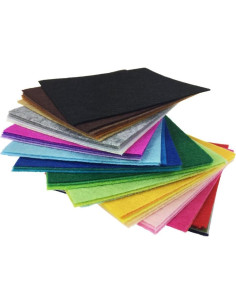 42 Piezas de Fieltro Acrílico 10x10cm Colores Variados DIY 2