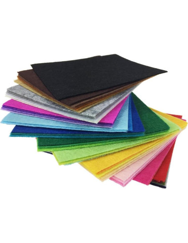 42 Piezas de Fieltro Acrílico 10x10cm Colores Variados DIY