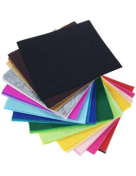 42 Piezas de Fieltro Acrílico 10x10cm Colores Variados DIY