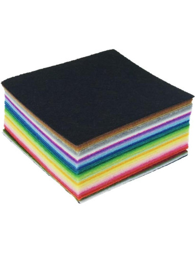 42 Piezas de Fieltro Acrílico 10x10cm Colores Variados DIY