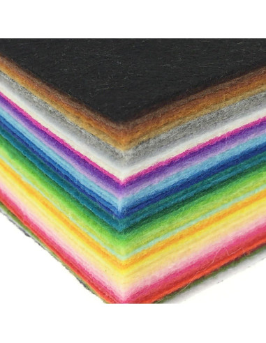 42 Piezas de Fieltro Acrílico 10x10cm Colores Variados DIY