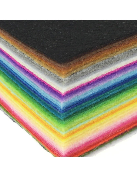 42 Piezas de Fieltro Acrílico 10x10cm Colores Variados DIY