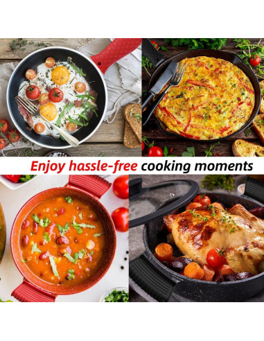 Paquete de 4 fundas de silicona Dazzhues para mangos de sartenes