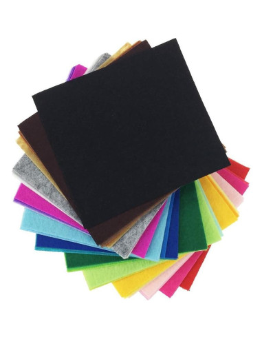 42 Piezas de Fieltro Acrílico 10x10cm Colores Variados DIY