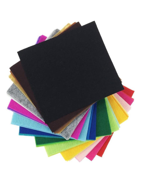 42 Piezas de Fieltro Acrílico 10x10cm Colores Variados DIY