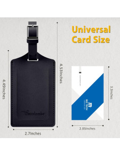 Etiquetas de Equipaje Travelambo de Cuero PU - 4 Piezas 2