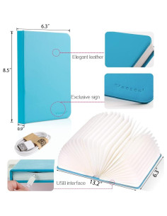 Lámpara de Libro Veesee LED Recargable 8 Colores 21.6x15.9cm 2