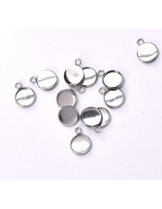 Bandejas de Colgante de Acero Inoxidable LANBEIDE 10mm 50Pcs 2