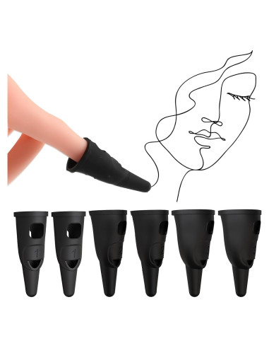 Bolígrafo de Dedo Silicona 6 Pcs ROBOHOOK Negro Táctil