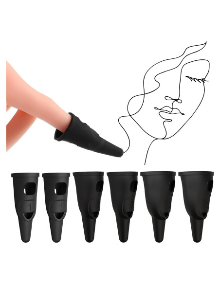 Bolígrafo de Dedo Silicona 6 Pcs ROBOHOOK Negro Táctil