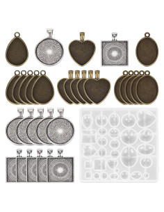 Kit de Joyería de Resina HOMEIDOL 31 Piezas con Moldes